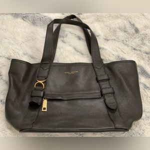 Marc Jacobs Black Leather Tote Bag